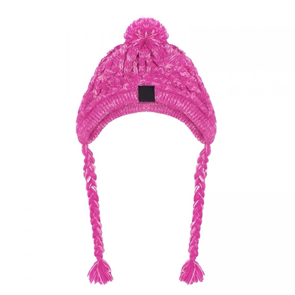 Canada Pooch Polar Pom Pom Cable Knit Pink Dog Hat Sz Medium